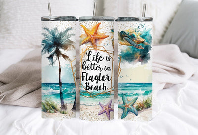Beach Tumbler - Personalized with your beach name - SweetTeez LLC