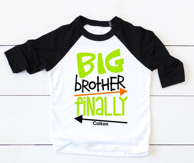 Big Brother Finally Shirt - Big Brother Shirt - Big Brother Gift - Big Brother Announcement Shirt - Big Brother To Be Shirt - SweetTeez LLC