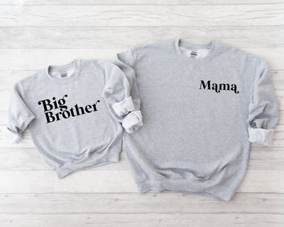 Big Brother sweatshirt, Mama & Me sweatshirts, Valentine's Day Shirts, Mama Sweatshirt, Retro Sweatshirts, Boys Pullover - SweetTeez LLC