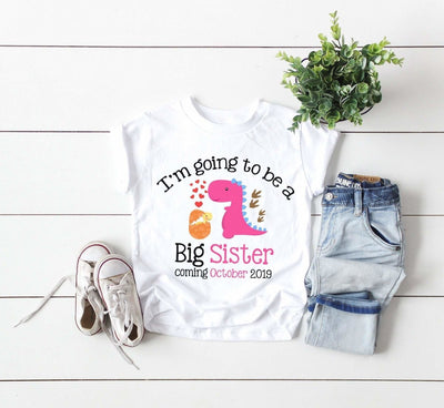 Big Sister Shirt , Dinosaur Big Sister Shirt , Big Sister Dinosaur Shirt , Personalized Dinosaur Shirt For Big Sister , Big Sister t shirt - SweetTeez LLC