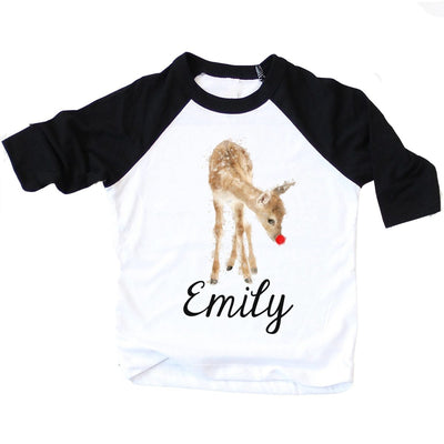 christmas Shirt For girls , Personalized christmas Shirt For girls, deer Shirt, deer shirts, christmas tshirt for toddler girls - SweetTeez LLC