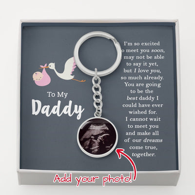 Daddy Ultrasound Keychain | Pink Baby Girl - SweetTeez LLC