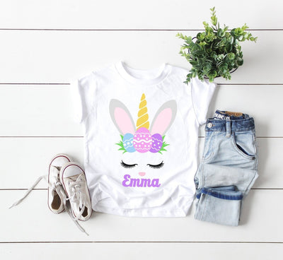 Easter Shirt For Girls , Personalized Easter Shirt For Girls , Girls Personalized Easter Shirt , Easter tshirts , Unicorn Shirts - SweetTeez LLC