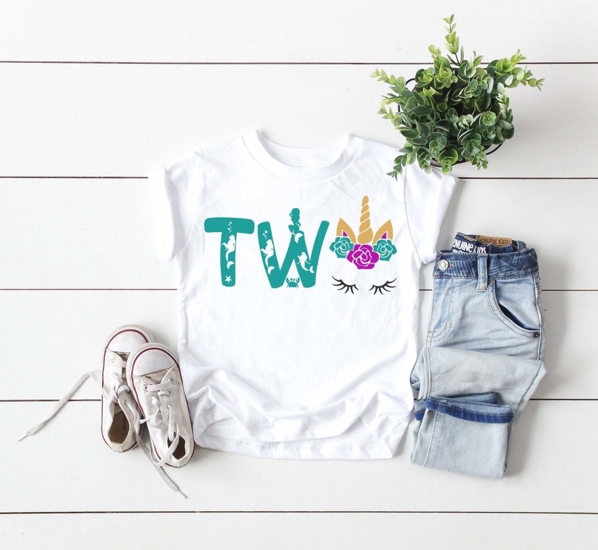 Unicorn 5th top birthday outfit