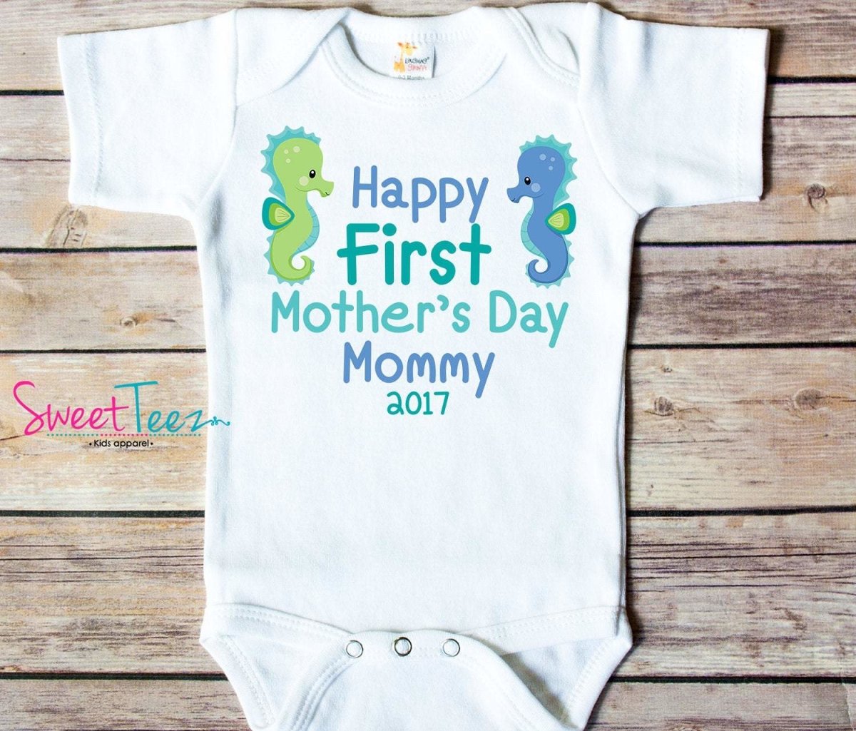 Happy My First Mothers Day Onesie Happy Mothers First Mothers Day