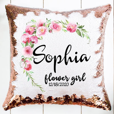Flower Girl Proposal , Flower Girl Proposal Gifts , Flower Girl Proposal Pillow , Gift For Flower Girl , Custom Flower Girl Pillow - SweetTeez LLC