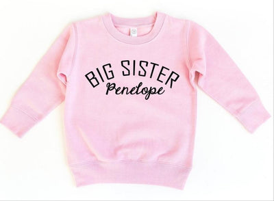 girls crewneck sweatshirt • toddler sweatshirt • big sister sweatshirt • personalized big sister shirt - SweetTeez LLC