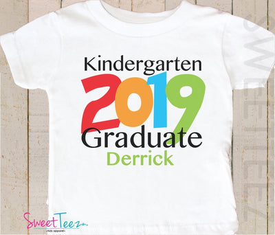 Kindergarten Graduation Shirt , Personalized Kindergarten Graduation Shirt , 2019 Kindergarten Graduation t shirt , Graduation Gift Kids - SweetTeez LLC