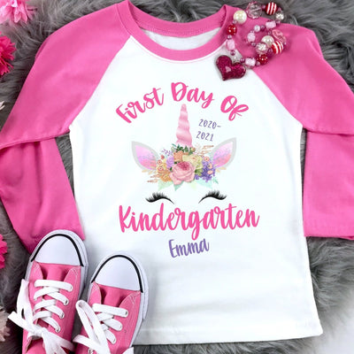 Kindergarten Shirt ,  First Day Of Kindergarten Shirt , Personalized Kindergarten Shirt , Kindergarten Gift For Girls ,  Unicorn Shirt - SweetTeez LLC