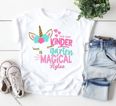 Kindergarten Shirt - Kindergarten Shirt Unicorn - Personalized Kindergarten Shirt - Back To School Shirt - Personalized Kindergarten t shirt - SweetTeez LLC