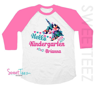 Kindergarten Shirt - Personalized Kindergarten Shirt - Kindergarten Shirt Girls  - Unicorn Shirt - SweetTeez LLC