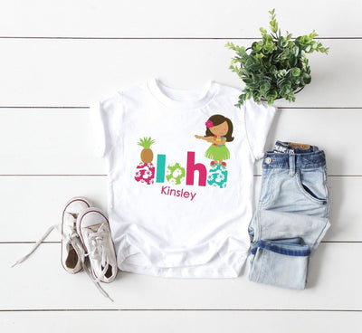 Luau Shirt , personalized luau shirt for girls , personalized luau shirt , personalized luau t shirt , Hawaiian birthday shirt , aloha shirt - SweetTeez LLC
