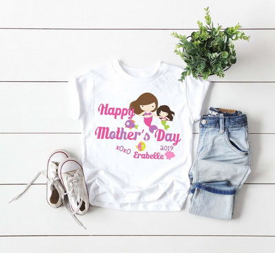 Mothers day Shirt , Personalized mothers day Shirt , mothers day t Shirt , mothers day Gift , happy mothers day mommy shirt , mermaid shirt - SweetTeez LLC