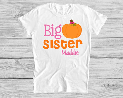 Personalized Big Sister Pumpkin Shirt - SweetTeez LLC