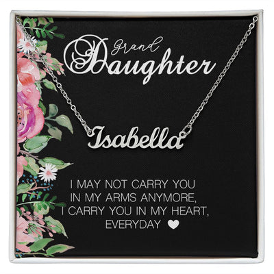 Personalized GrandDaughter Necklace | Floral Card - SweetTeez LLC
