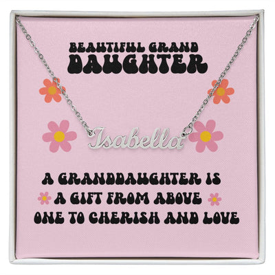 Personalized Name Necklace For Granddaughter - SweetTeez LLC
