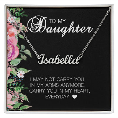Personalized Necklace To My Daughter | Floral Card - SweetTeez LLC