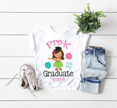 Pre-K Graduation Shirt, Pre K Graduation Shirt, Personalized Shirt, Luau Shirt For Kids , Preschool Graduation Gift - SweetTeez LLC