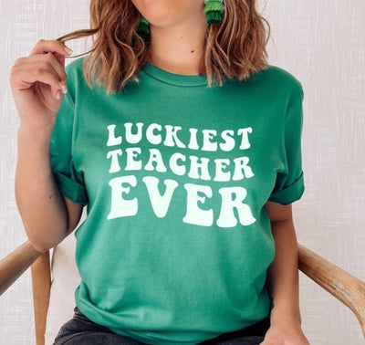 Teacher Shirt, St Patricks day shirt, teacher tshirt, shirt for teacher, lucky teacher shirt, st patricks day shirt teacher - SweetTeez LLC
