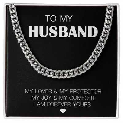 to my husband forever yours | chain link necklace - SweetTeez LLC