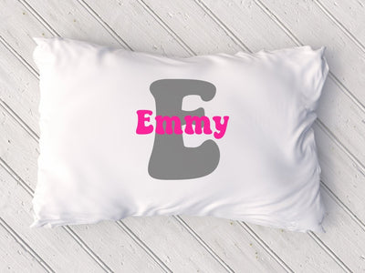 Toddler pillowcase, With Name, Gift For Girl, Travel Pillow With Monogram - SweetTeez LLC
