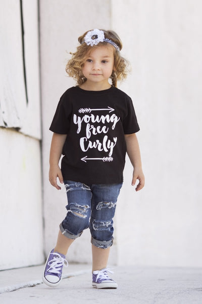 Young Free Curly t-shirt - SweetTeez LLC