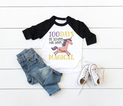 100 days of School Shirt , 100 days of school shirt for girl , 100 days of school gift , Unicorn shirt , personalized Gift For Girl - SweetTeez LLC