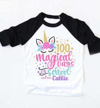 100 Days of School Shirt , Personalized 100 Days Of School Shirt , 100 Days Of School Shirt For Girls , Girls 100 days of school t shirt - SweetTeez LLC