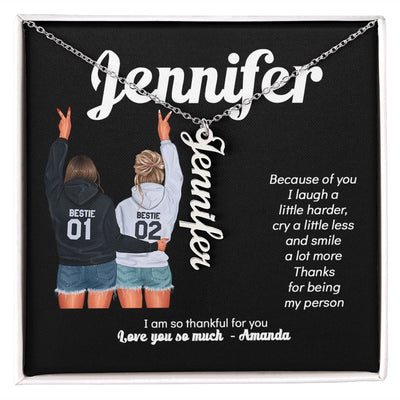 Best Friend Necklace | Personalized with hair colors and names - SweetTeez LLC