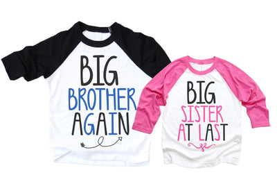 Big Brother Again Big Sister At Last Shirts - SweetTeez LLC