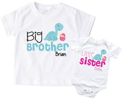 Big Brother LITTLE SISTER DINOSAUR SHIRT SET - SweetTeez LLC