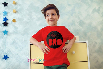 Big Brother Shirt Big Bro Shirt Red Boy Tshirt Kids Toddler Top Shirt - SweetTeez LLC