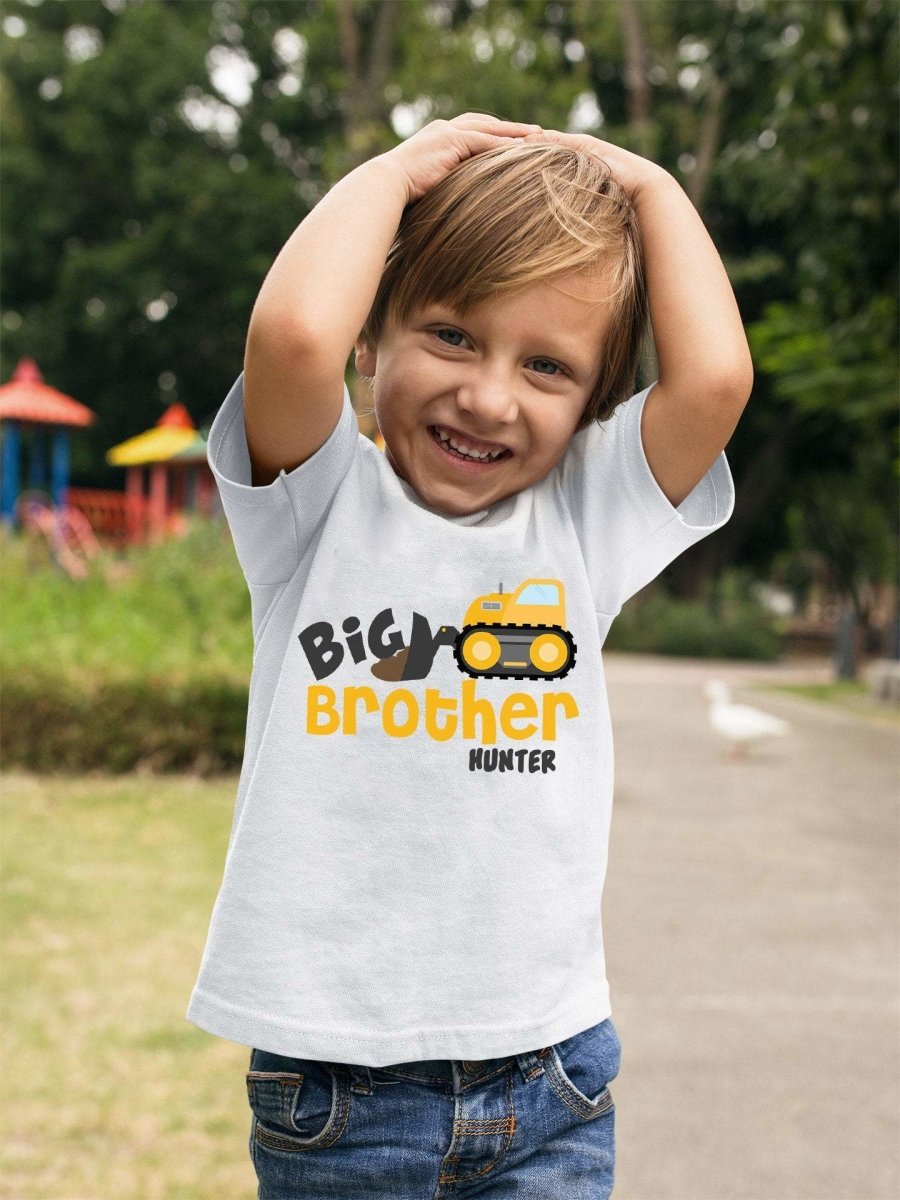 Big Brother Shirt personalized Construction Truck