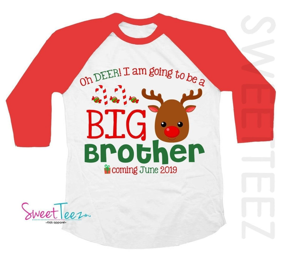 Big Brother Shirt Personalized Big Brother Shirt Christmas Big Brother Shirt Christmas Big Brother Announcement Shirt Reindeer Shirt