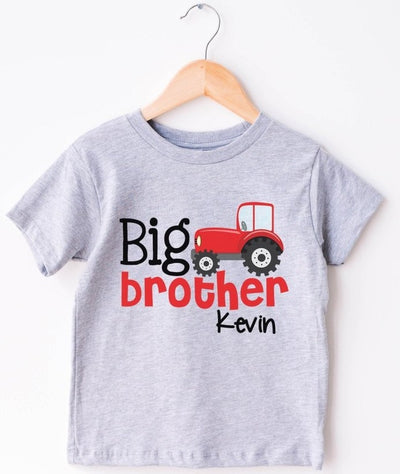 Big brother shirt, Tractor big brother tshirt, big brother announcement shirts, Red Tractor Shirt, Big Brother Gift - SweetTeez LLC