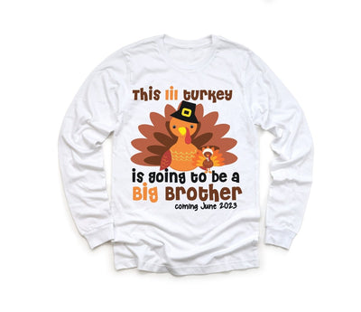 big brother shirt • turkey big brother shirt • thanksgiving pregnancy announcement • personalized big brother shirt - SweetTeez LLC