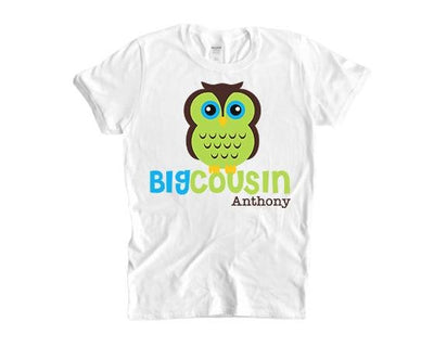 Big Cousin Owl Shirt | personalized - SweetTeez LLC