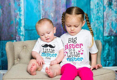 Big Sister Little Brother Shirts - Personalized Big Sister Shirt - Big Sister Little Brother Shirt Set - Big Sister Little Brother Gift - SweetTeez LLC