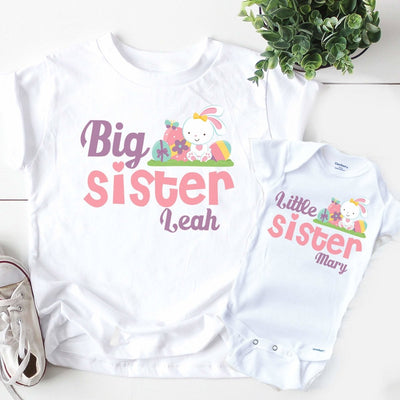 Big Sister Little Sister Shirts , Big Sister Little Sister Easter Shirts , Easter Shirts For Sisters , Sibling Easter Shirts , Personalized - SweetTeez LLC