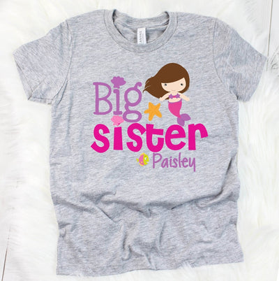 Big Sister Mermaid Shirt | Personalized - SweetTeez LLC