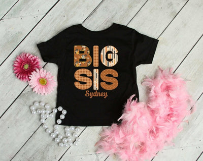 Big Sister Shirt , Big Sister To Be Shirt , Personalized Big Sister Shirts , Fall Big Sister Shirts , Big Sister Fall Announcement Shirt - SweetTeez LLC