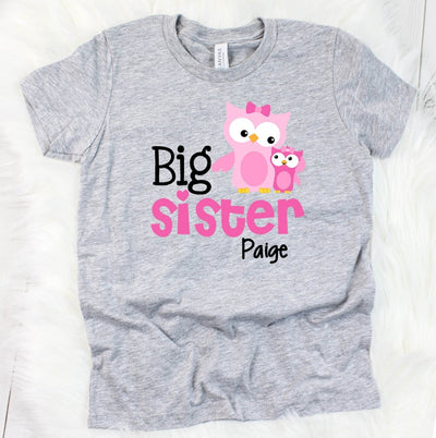 Big Sister Shirt Owl } Personalized - SweetTeez LLC
