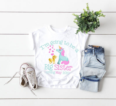 Big Sister Shirt - Unicorn Big Sister Shirt - Big Sister Shirts - Personalized Big Sister Shirt - Big Sister Gift - Sister Announcement Top - SweetTeez LLC