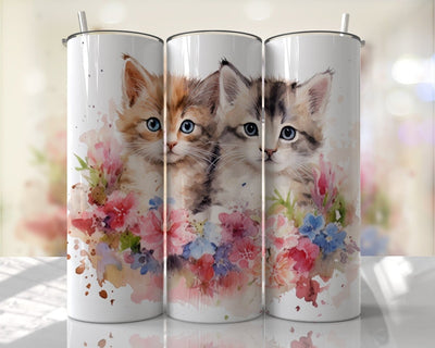 Cat Tumbler with straw and lid, gifts for cat owners - SweetTeez LLC