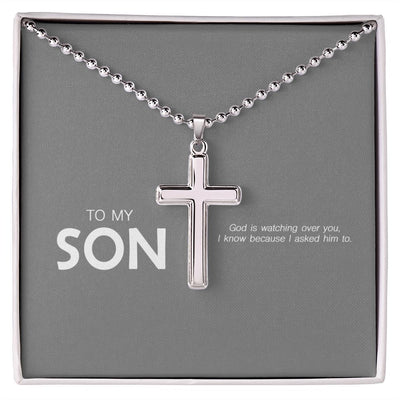 Cross Necklace Ball Chain | To My Son - SweetTeez LLC