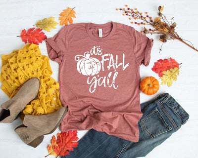 Fall Shirt , Fall Shirt Women , Fall Shirts , It's Fall Ya'll Women Shirt , Pumpkin Shirt , Pumpkin Shirt Women ,  Pumpkin Shirt For Mom - SweetTeez LLC