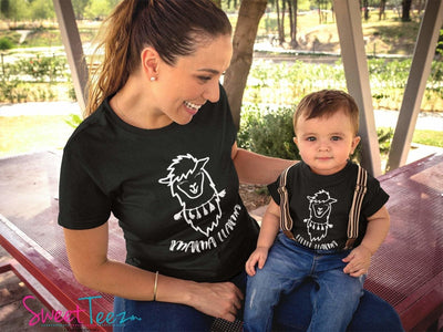 Family Shirt Set , mothers day gift , Mama Llama Shirt , Little Llama Shirt, Mom And Baby Shirt Set, Matching Shirts - SweetTeez LLC