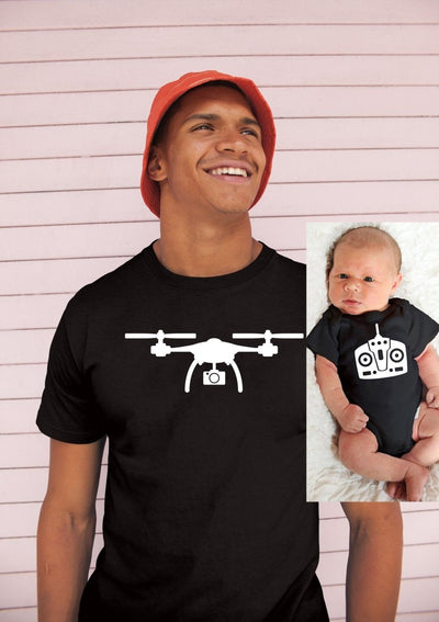 Fathers Day Gift , Fathers Day Gift Set , Fathers Day Gift Shirts , Shirts For Fathers Day , Fathers Day Shirt Daddy And Son , Drone Shirts - SweetTeez LLC