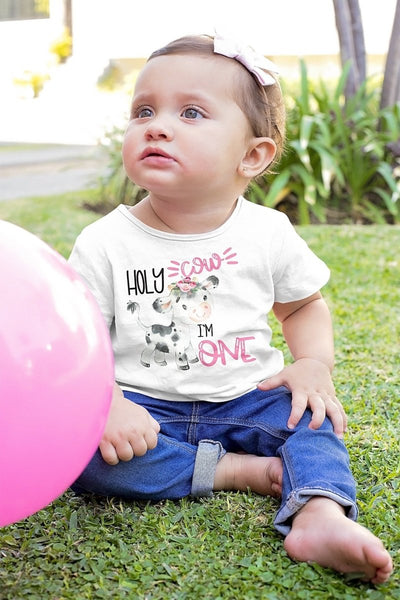 First Birthday Shirt , Personalized First Birthday Shirt Girl , Girls First Birthday Shirt , Cow 1st Birthday Shirt , 1st Birthday Bodysuit - SweetTeez LLC