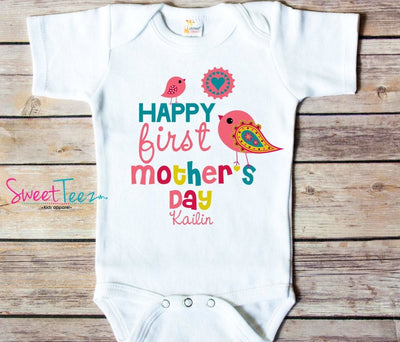 First Mothers Day Gift , Personalized First Mothers Day Gift , My First Mothers Day Gifts , 1st mothers day Shirt , 1st mothers day bodysuit - SweetTeez LLC